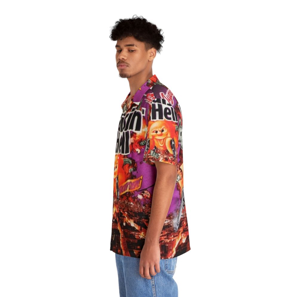 Raisin hell hawaiian shirt with bold pattern - People Left