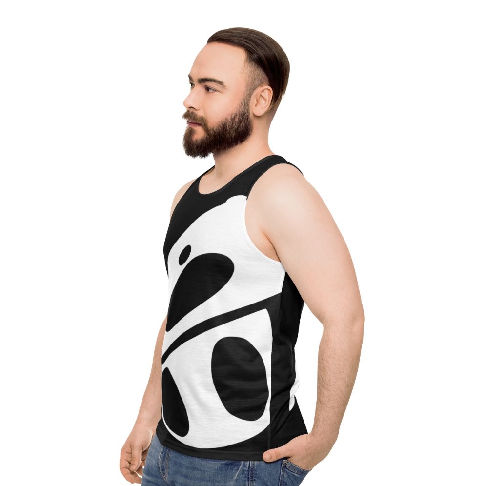 Hollow Knight Quirrel Mask Unisex Minimalist Tank Top - men side