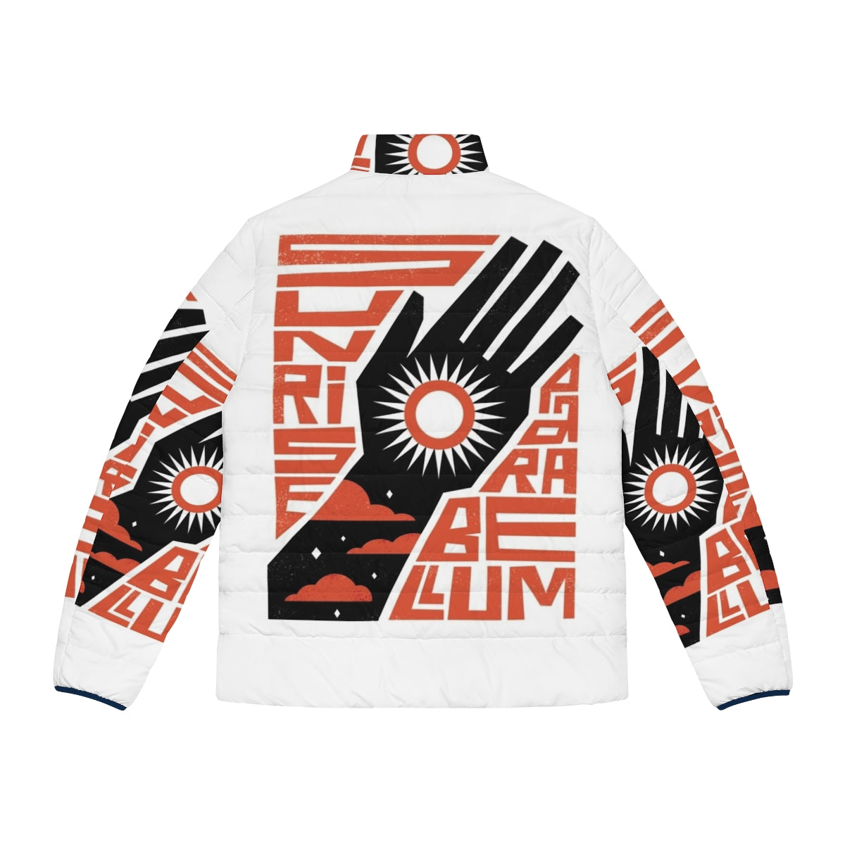 Sunrise Parabellum Puffer Jacket - Disco Elysium inspired streetwear fashion - Back