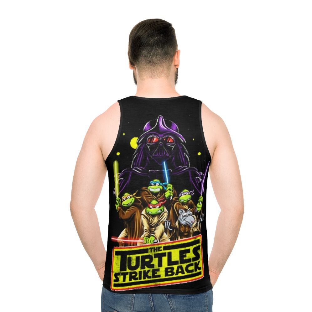 Retro Turtles Strike Back Unisex Tank Top - men back