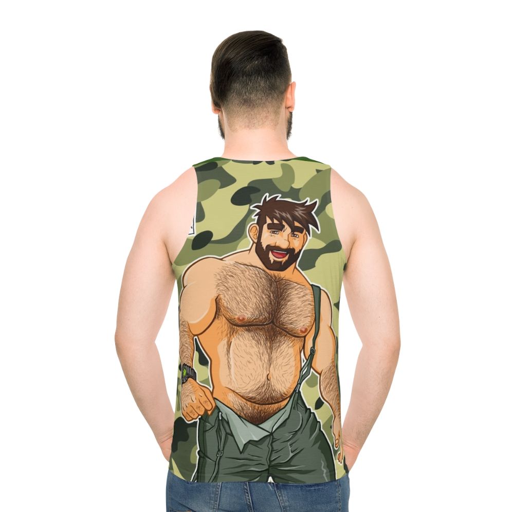 Camo Unisex Tank Top - men back