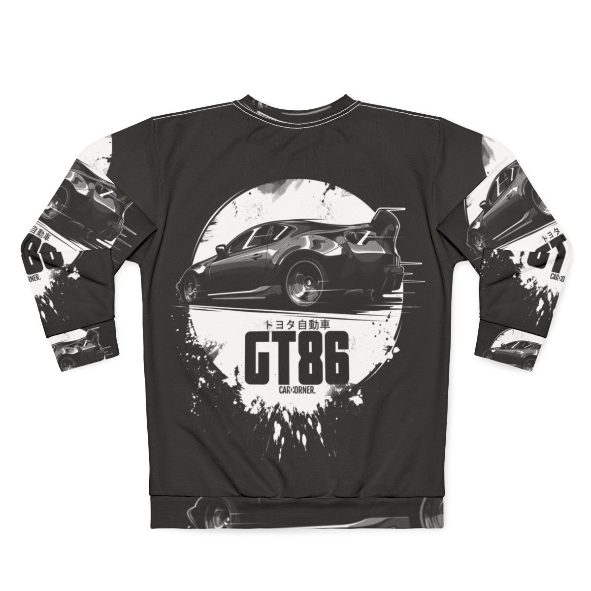 Toyota GT86 Sweatshirt with Automotive Graphic Design - Back