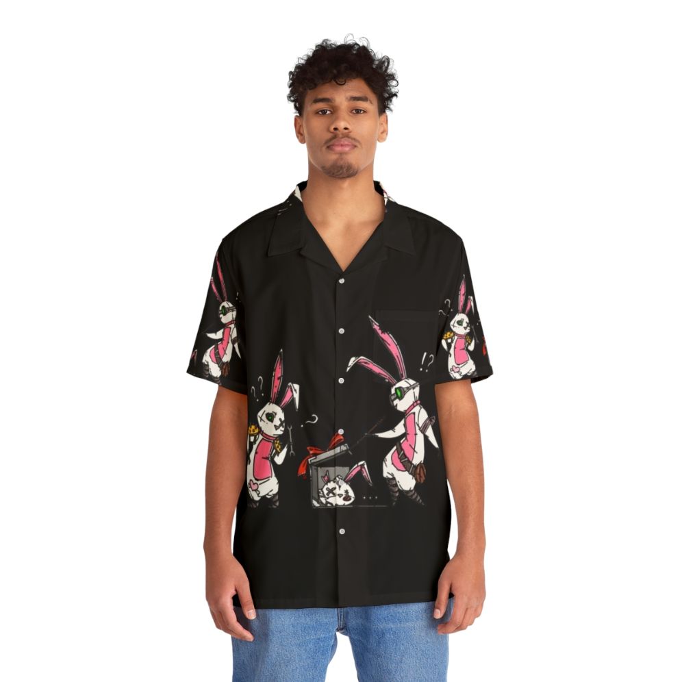 Bunny Hawaiian Shirt 2 - Borderlands Inspired Gaming Apparel - People Front