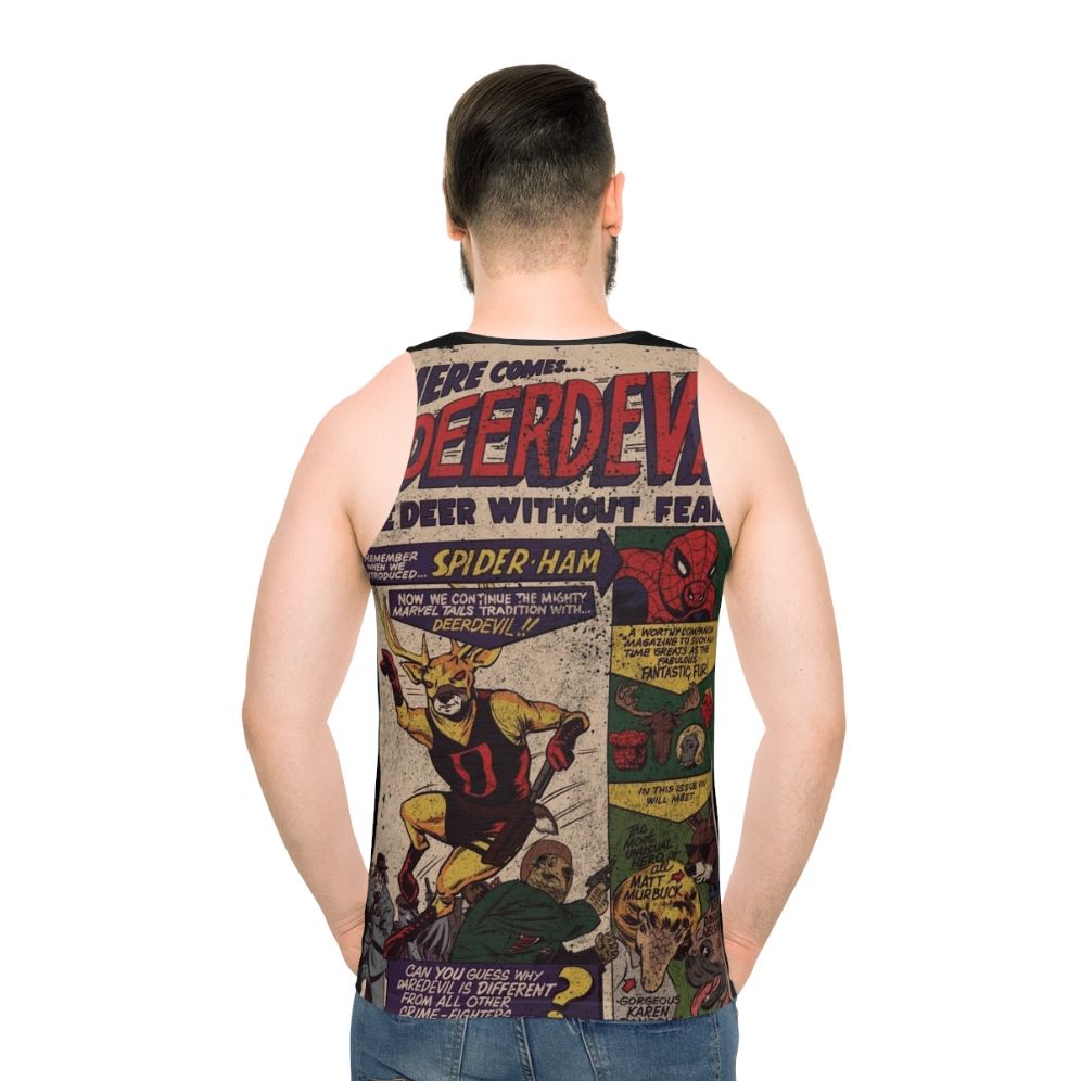 Unisex Superhero Deerdevil 1 Comic Tank Top - men back