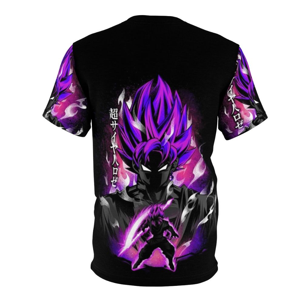 Radiant rose-themed anime-inspired t-shirt design - Back