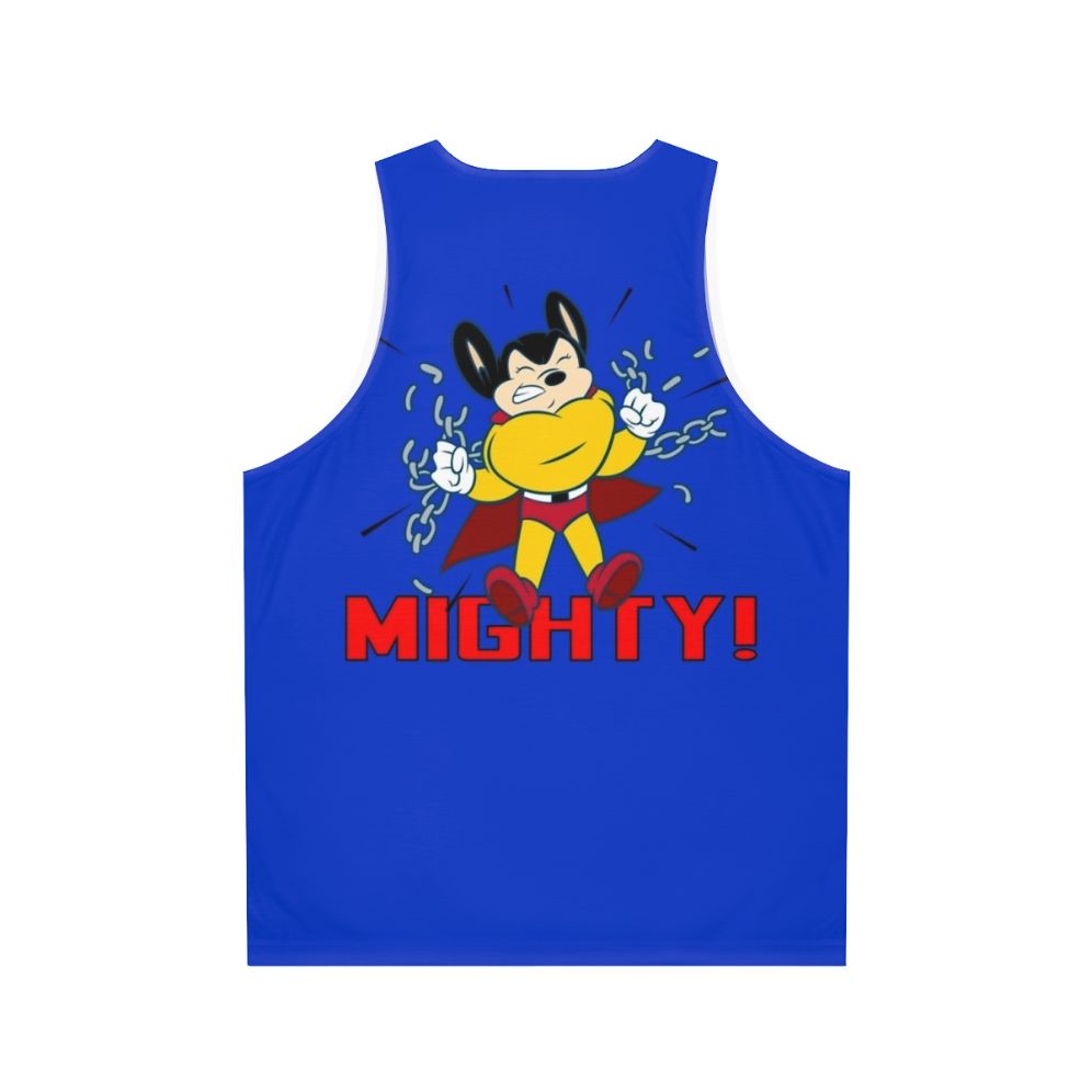 Mighty Unisex Retro Superhero Sci-Fi Cartoon Tank Top - Back