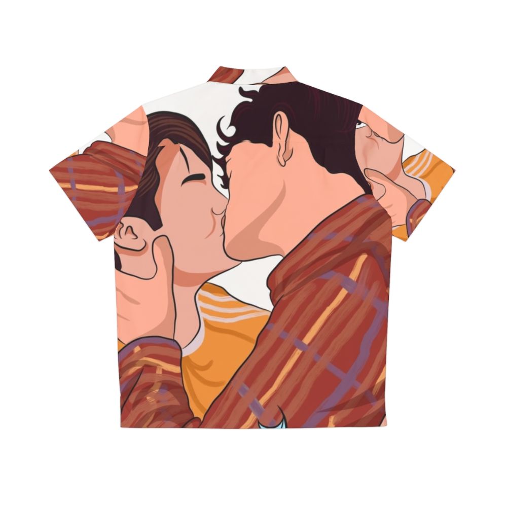 Heartstopper Nick and Charlie Kissing Hawaiian Shirt - Back