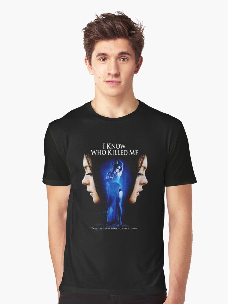 "I Know Who Killed Me" cult movie graphic t-shirt featuring Lindsay Lohan - Men