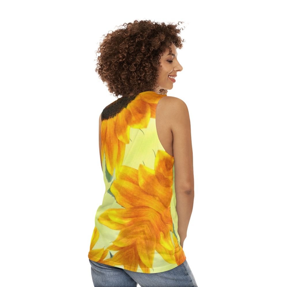 Sunflower Unisex Tank Top - women back