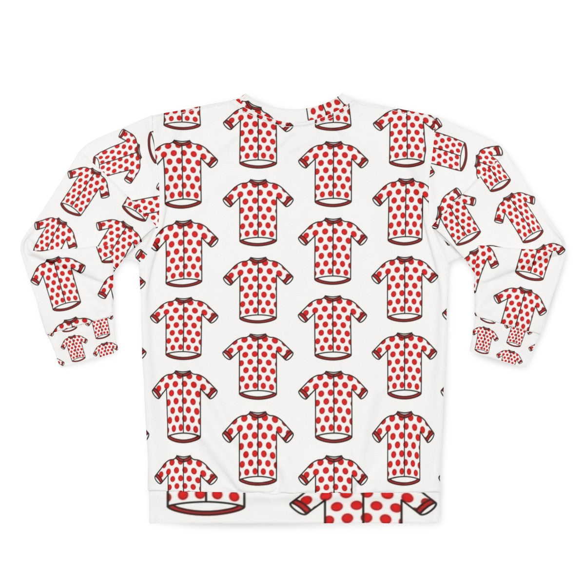 Polka dot cycling jersey sweatshirt for outdoor bike riding and mountain climbing - Back