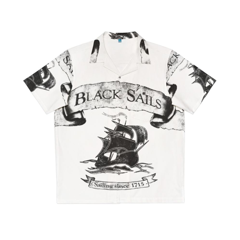 Black Sails Pirate Hawaiian Shirt with Nautical and Captain Flint Inspired Design