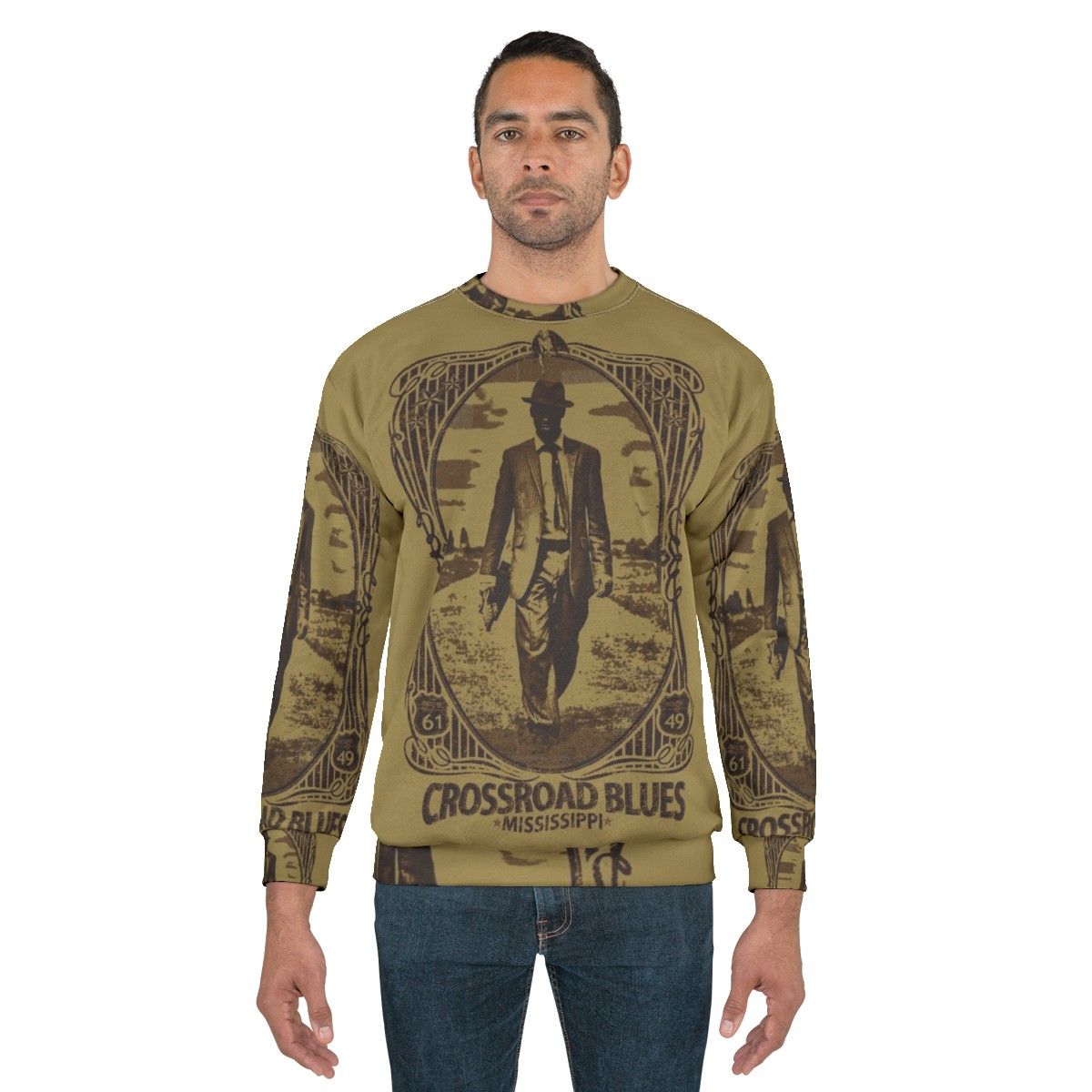 Crossroad Blues Sweatshirt - Inspired by Robert Johnson's Delta Blues - men