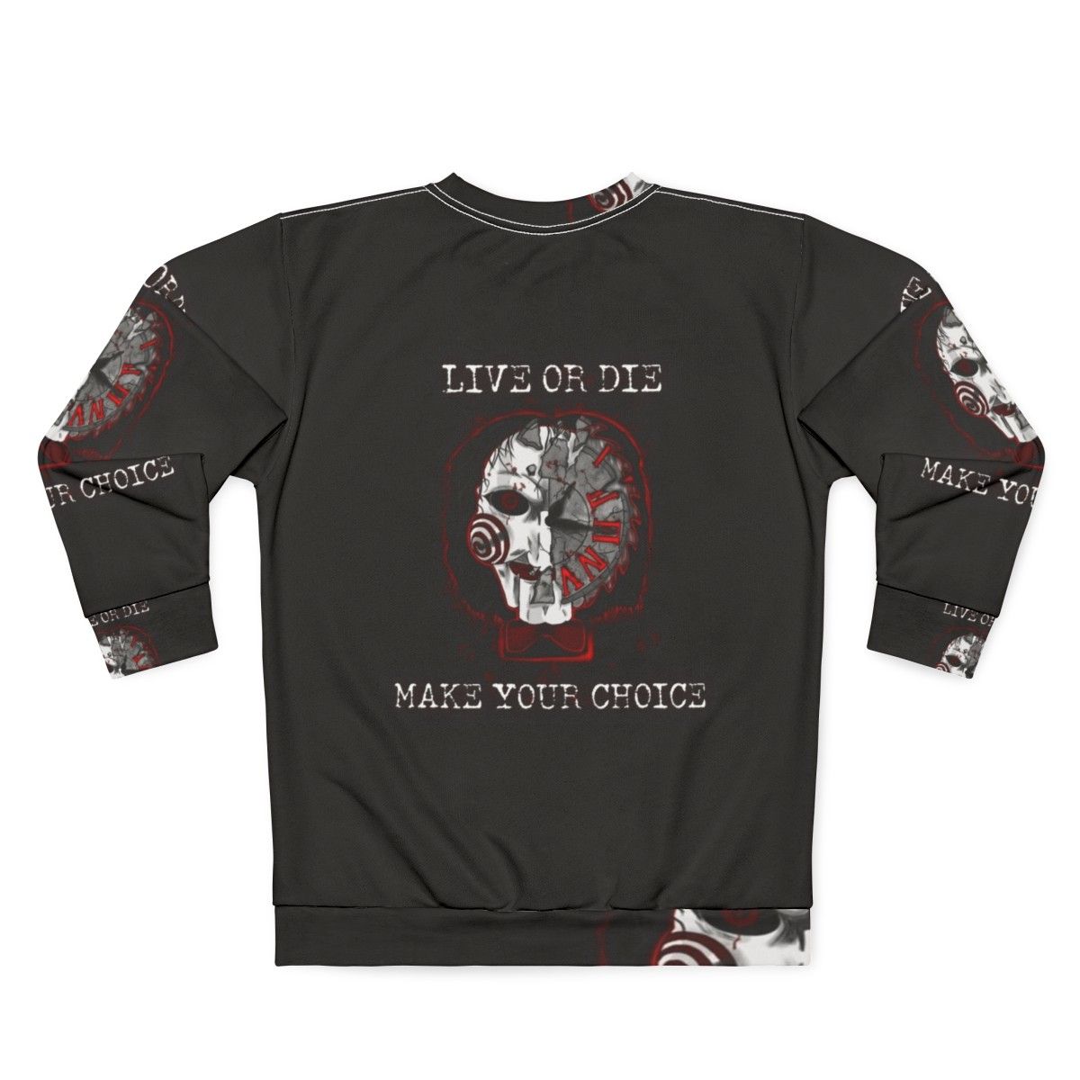 Jigsaw Saw Horror Fan Art Sweatshirt - Back