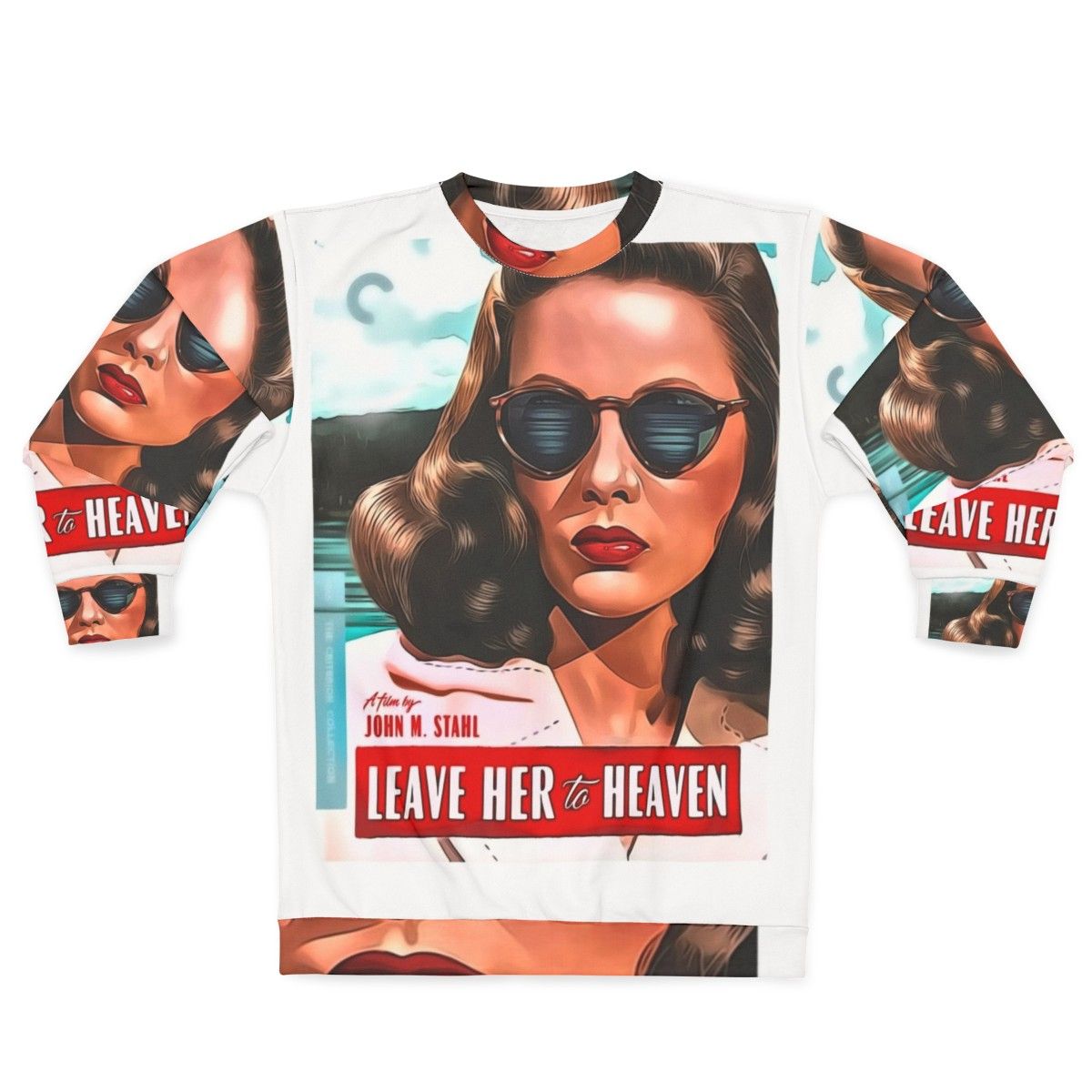 "Leave Her To Heaven" Sweatshirt Featuring Gene Tierney, Classic Hollywood Actress