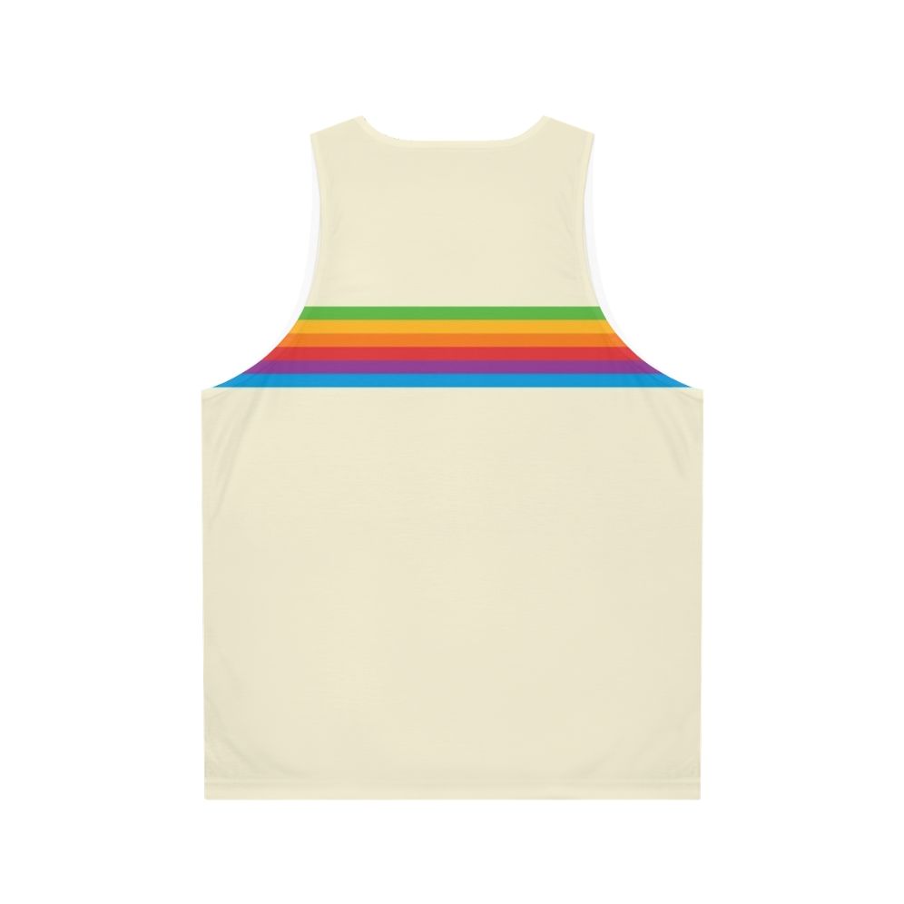 Retro Apple Rainbow Tank Top - Colorful, Vintage-Inspired Unisex Apparel - Back