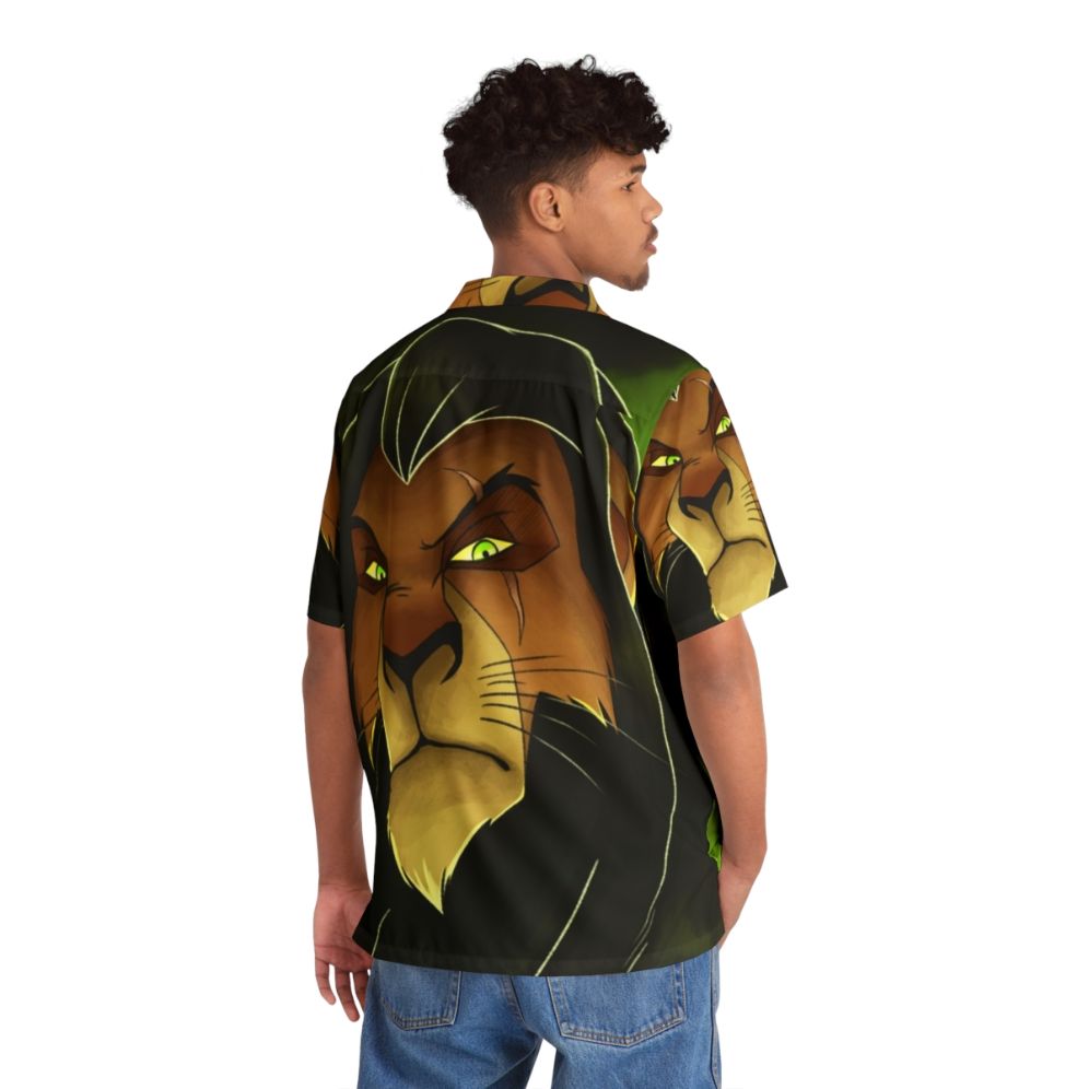 "Be Prepared" Hawaiian Shirt with Lion, Scar, and Villain Imagery - People Back