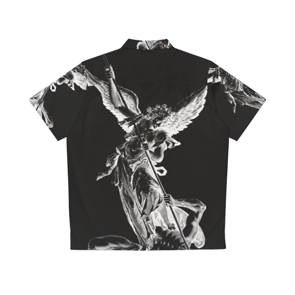 Archangel Michael Defeating The Devil Hawaiian Shirt - Back