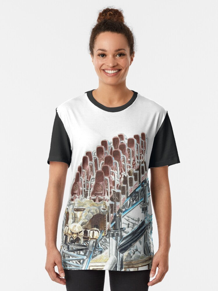 Taron launch roller coaster graphic t-shirt - Women