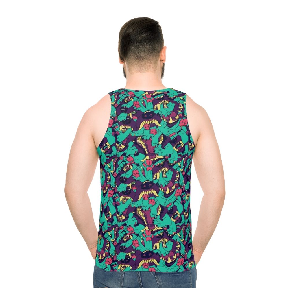 Paws and Maws Animal Print Unisex Tank Top - men back