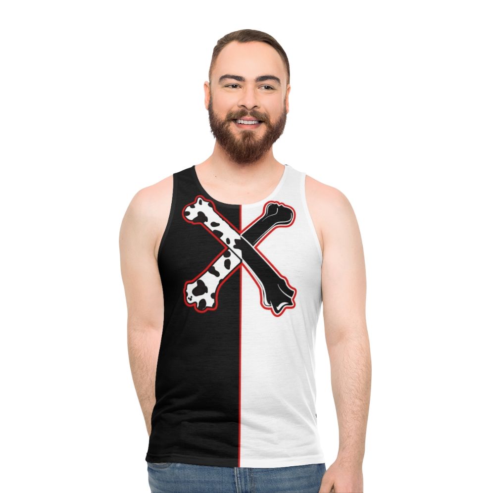 Dalmatian cross bones unisex tank top - men