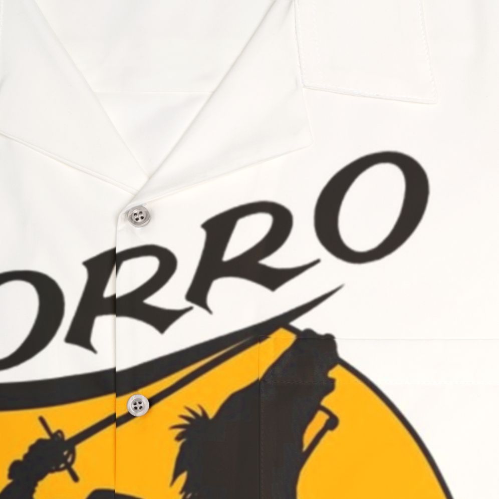 Zorro horse rider silhouette Hawaiian shirt - Detail