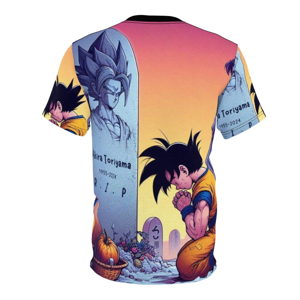 Retro anime-inspired t-shirt design featuring characters from the popular Dragon Ball series - Back