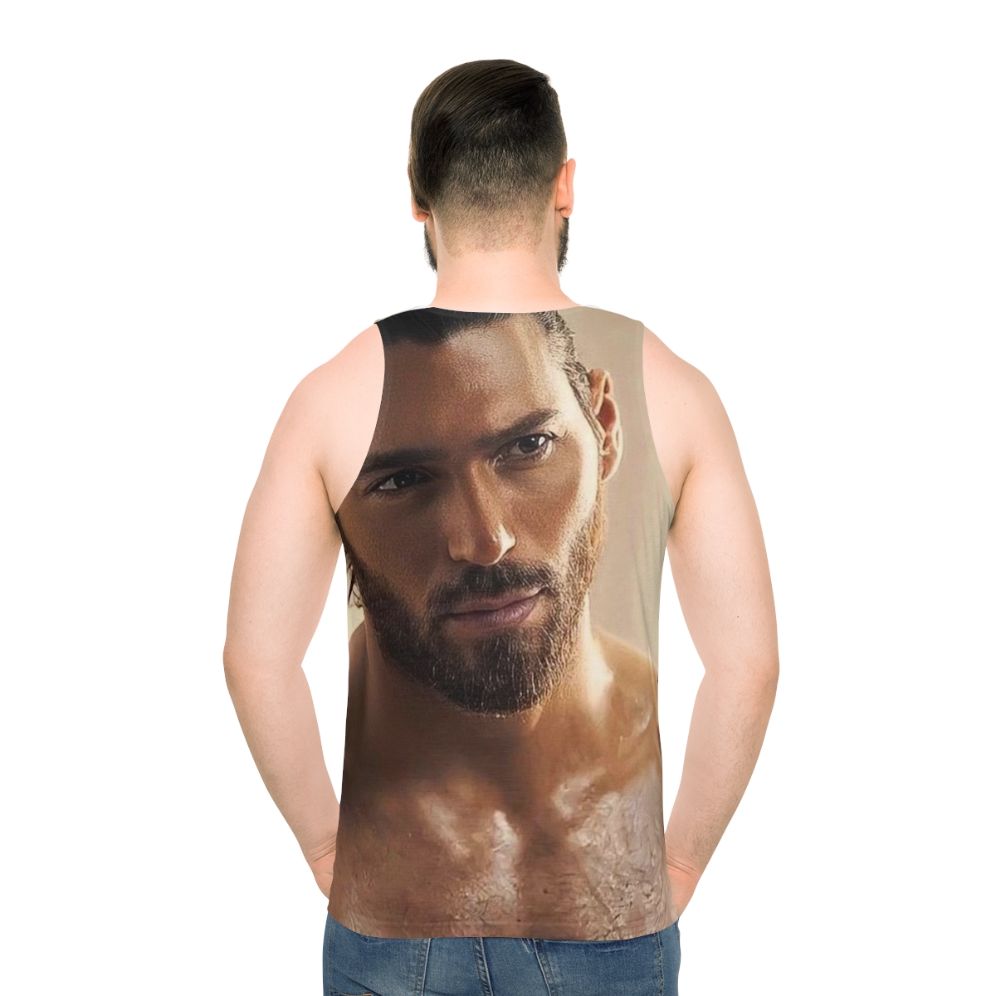 Can Yaman Unisex Celebrity Tank Top - men back