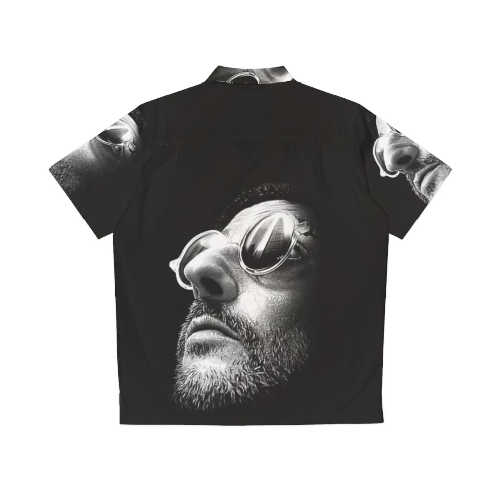 Retro "Leon: The Professional" Hawaiian Shirt with Artwork - Back