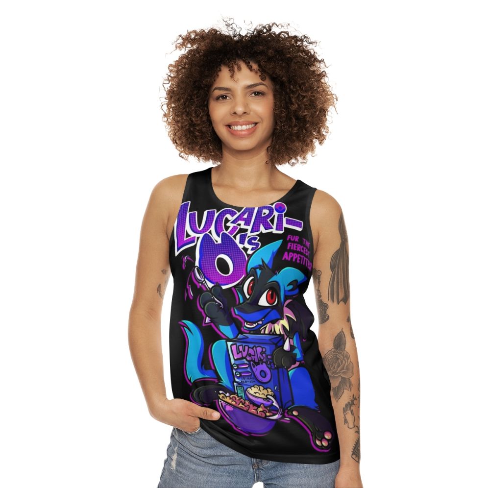 Lucari Unisex Furry Gamer Cartoon Tank Top - women