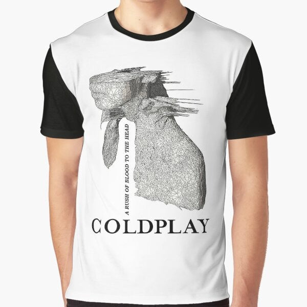 Coldplay band graphic t-shirt with band logo and text