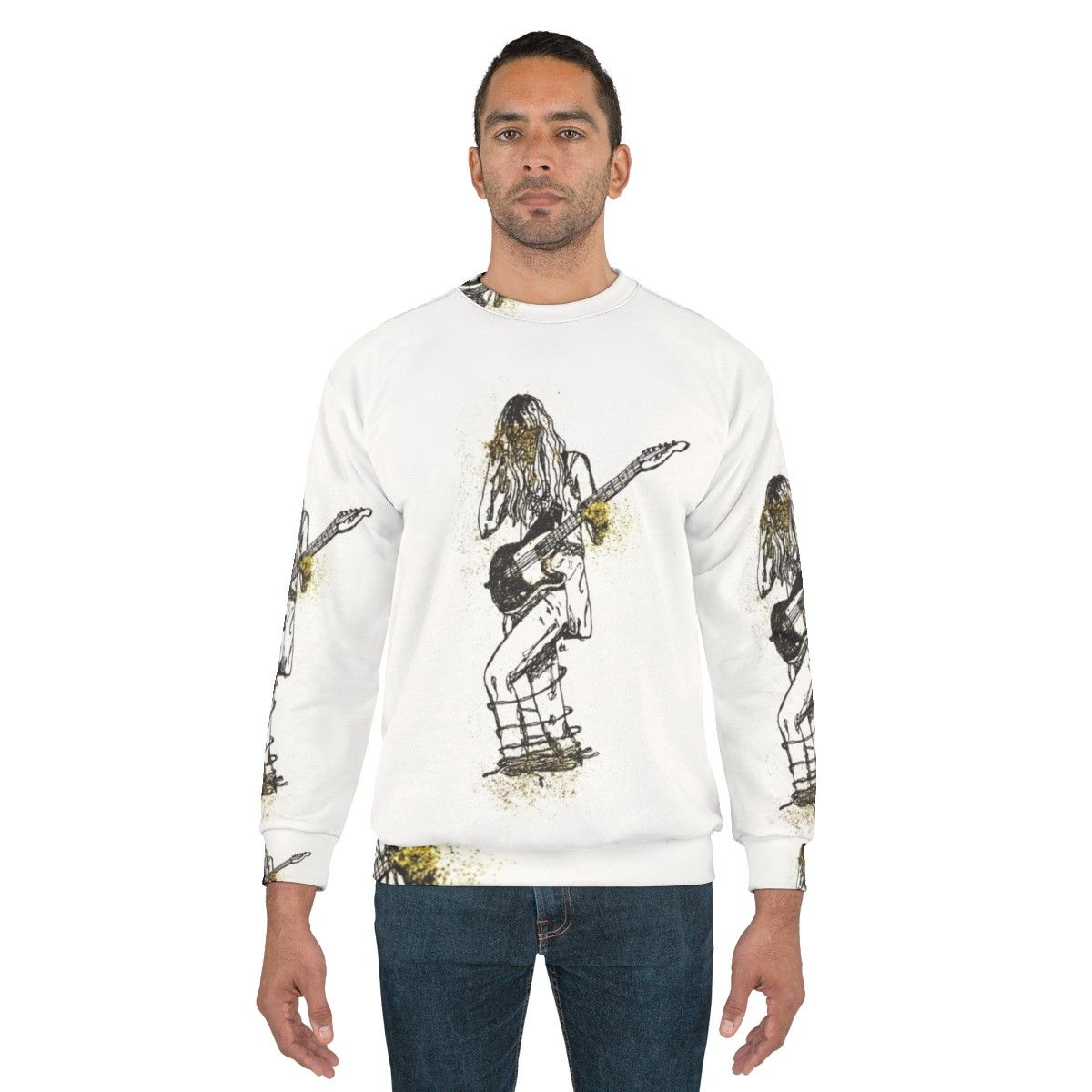 Ellie women's indie rock sweatshirt with guitar and wolf alice design - men