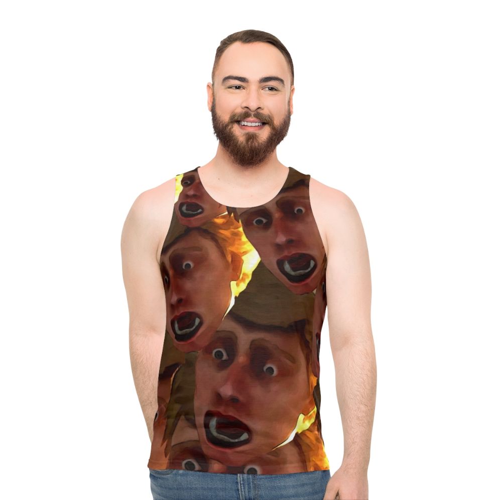 Scared Chad unisex tank top design - men