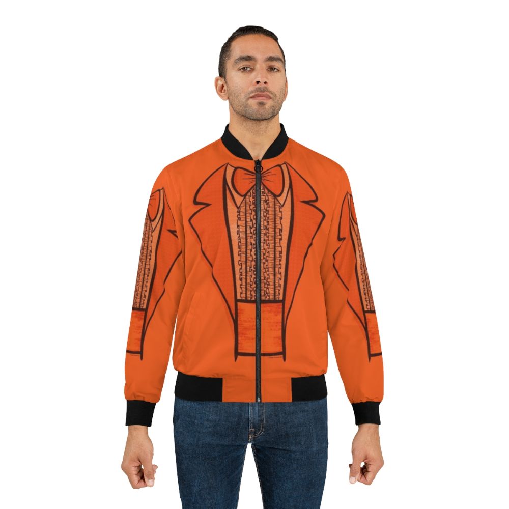 Retro Dumb and Dumber Funny Tuxedo Bomber Jacket with Lloyd and Harry Characters - Lifestyle