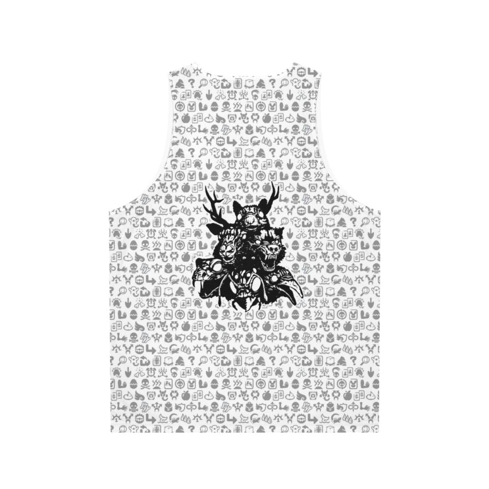 Unisex tank top featuring mystical totems and sigils - Back