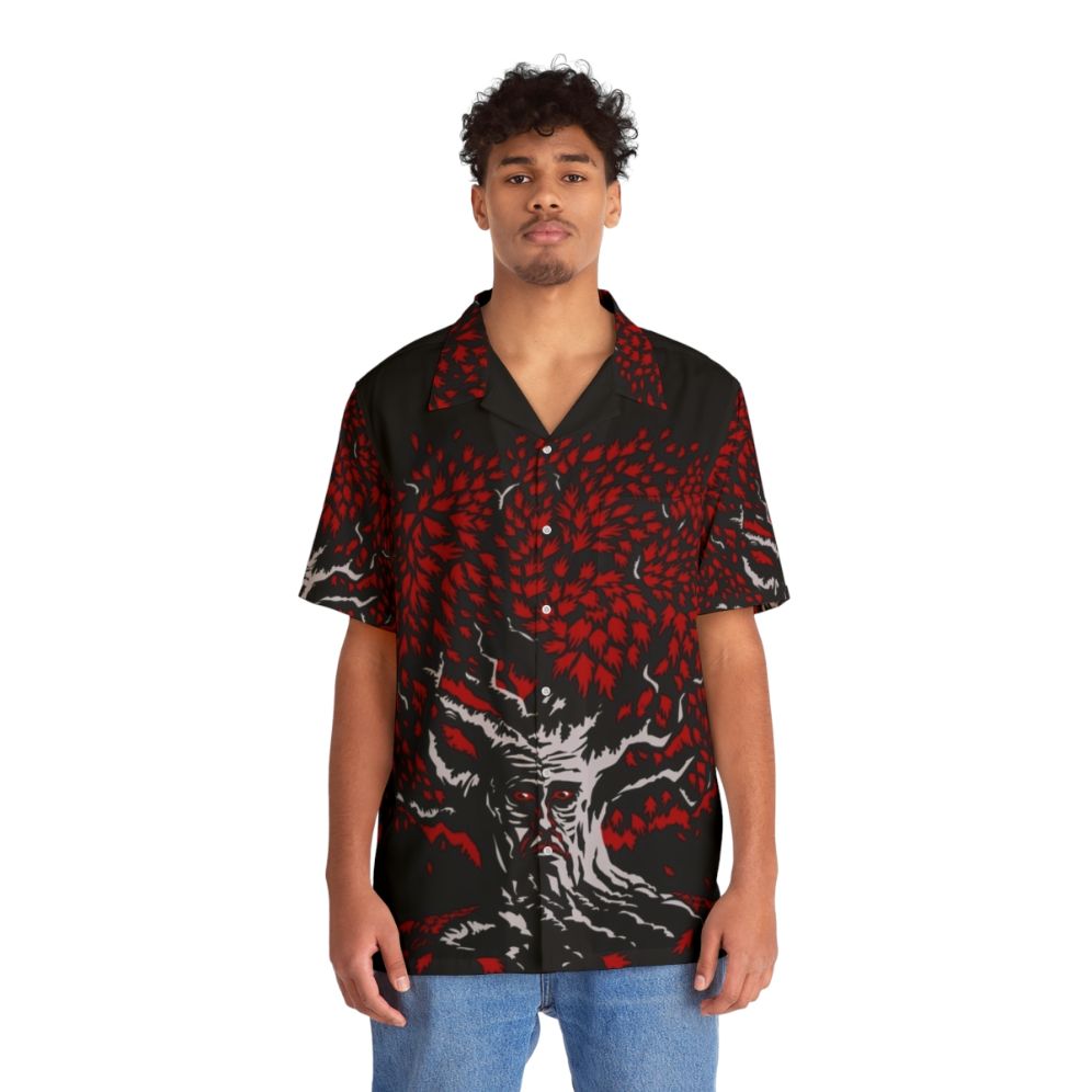 Winterfell Weirwood Hawaiian Shirt with Game of Thrones Inspired Fantasy Design - People Front