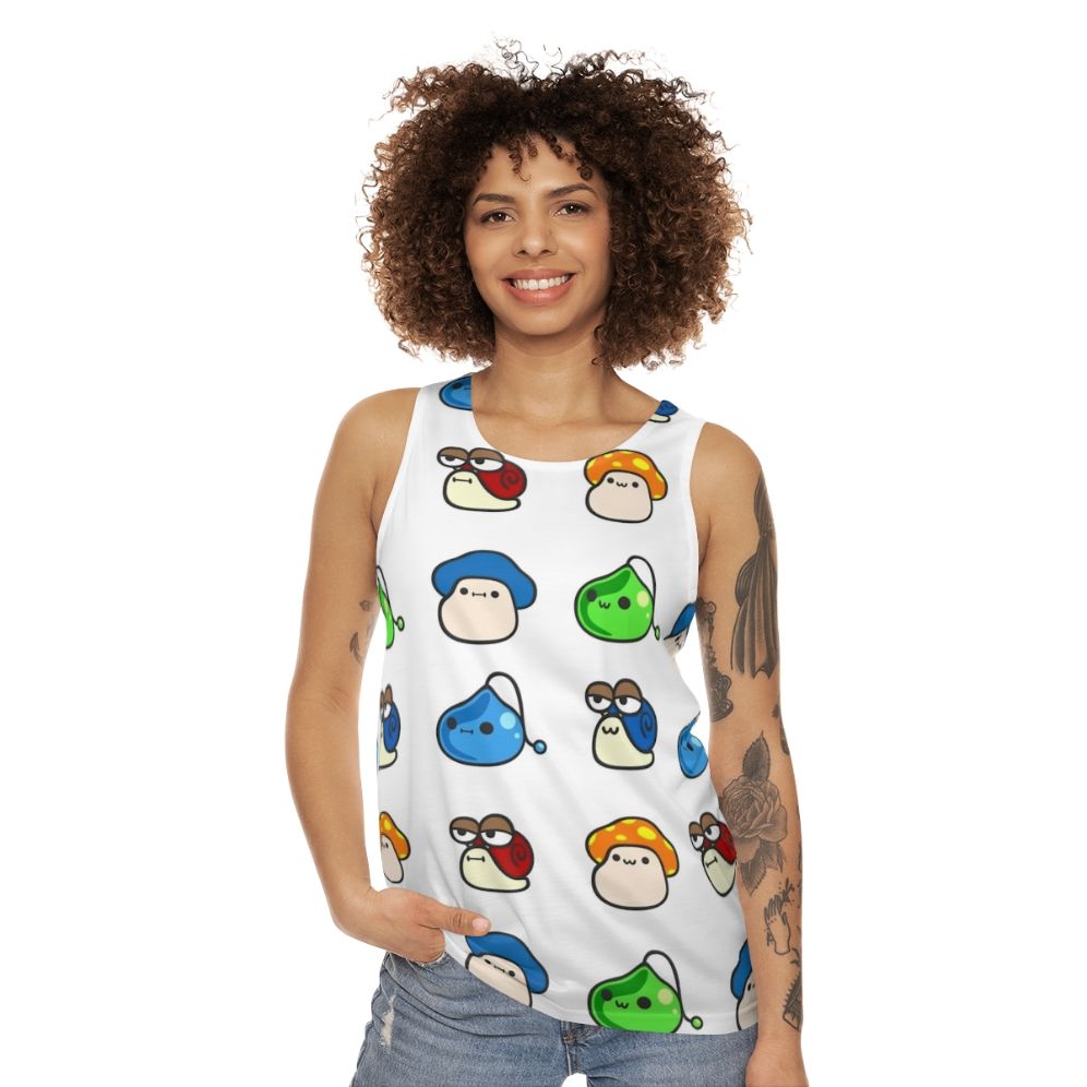 Cute mini maple friends gaming unisex tank top - women