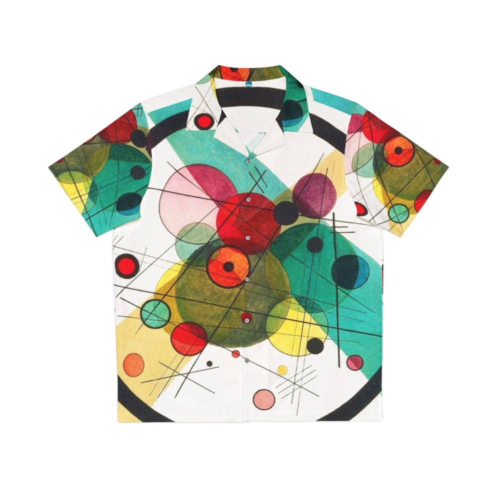 Abstract art Hawaiian shirt featuring circles design by Wassily Kandinsky