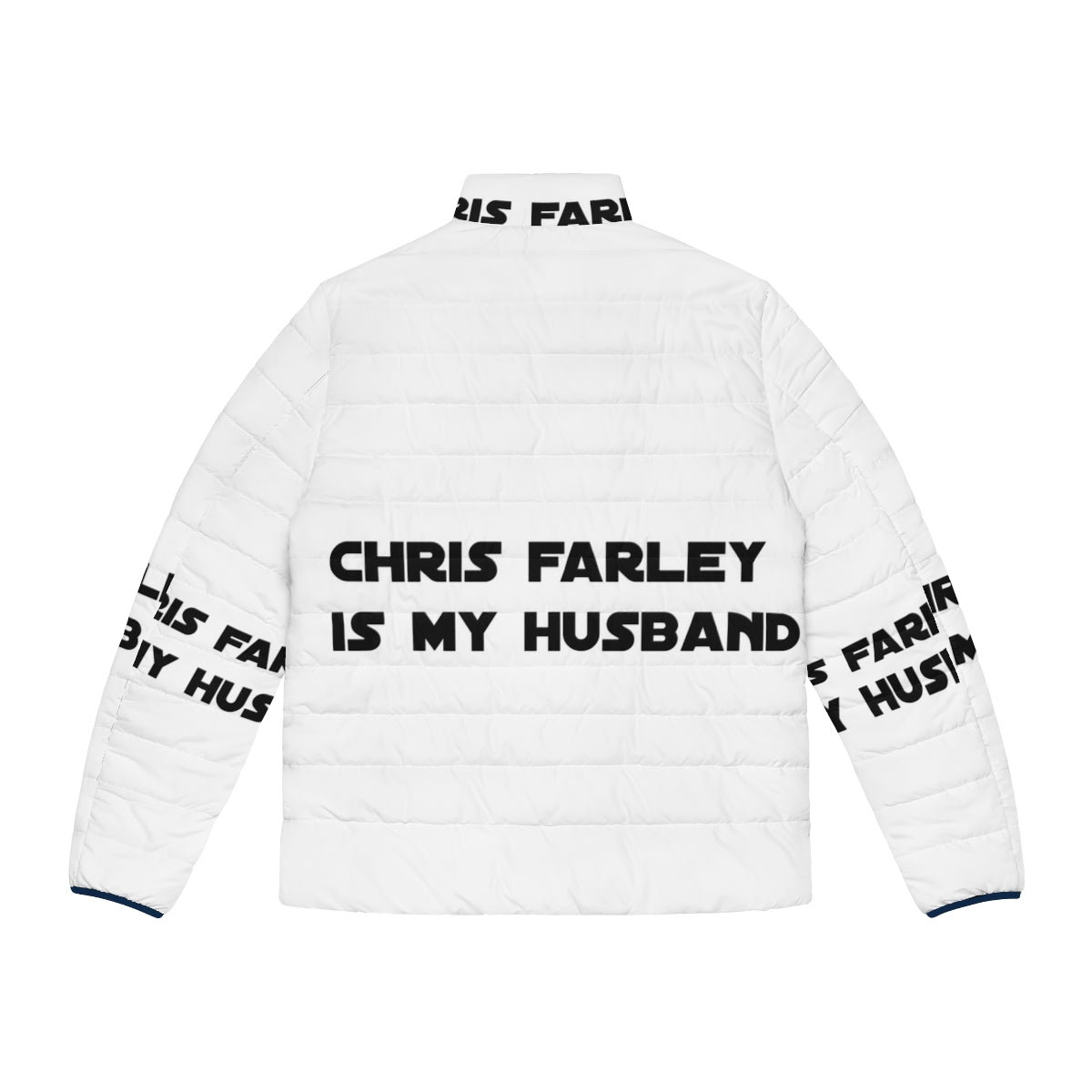 Chris Farley Puffer Jacket - Celebrate the iconic comedian with this stylish and comfortable outerwear - Back