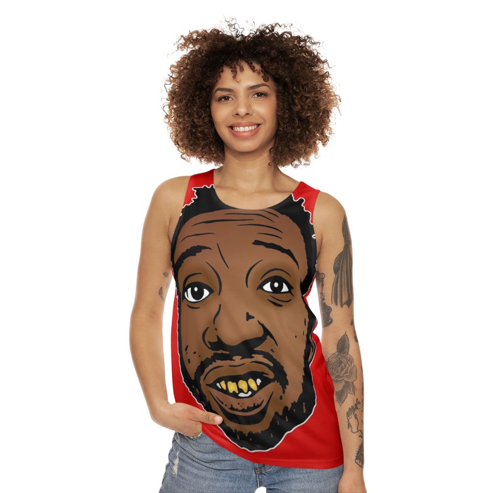 Retro unisex tank top with hip hop inspired design - women