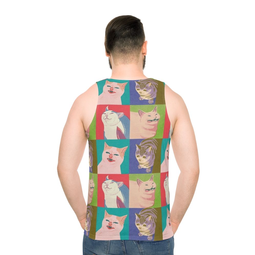 Apocalypse Meme Cats Unisex Tank Top - men back