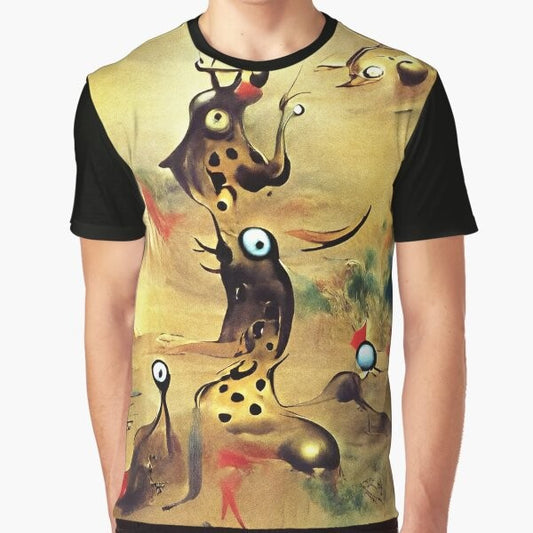 Surreal graphic t-shirt with Salvador Dali inspired abstract and visionary art design