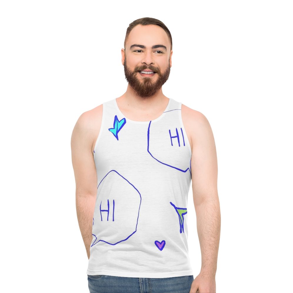 Heartstopper Unisex Tank Top with Inspirational Quote - men