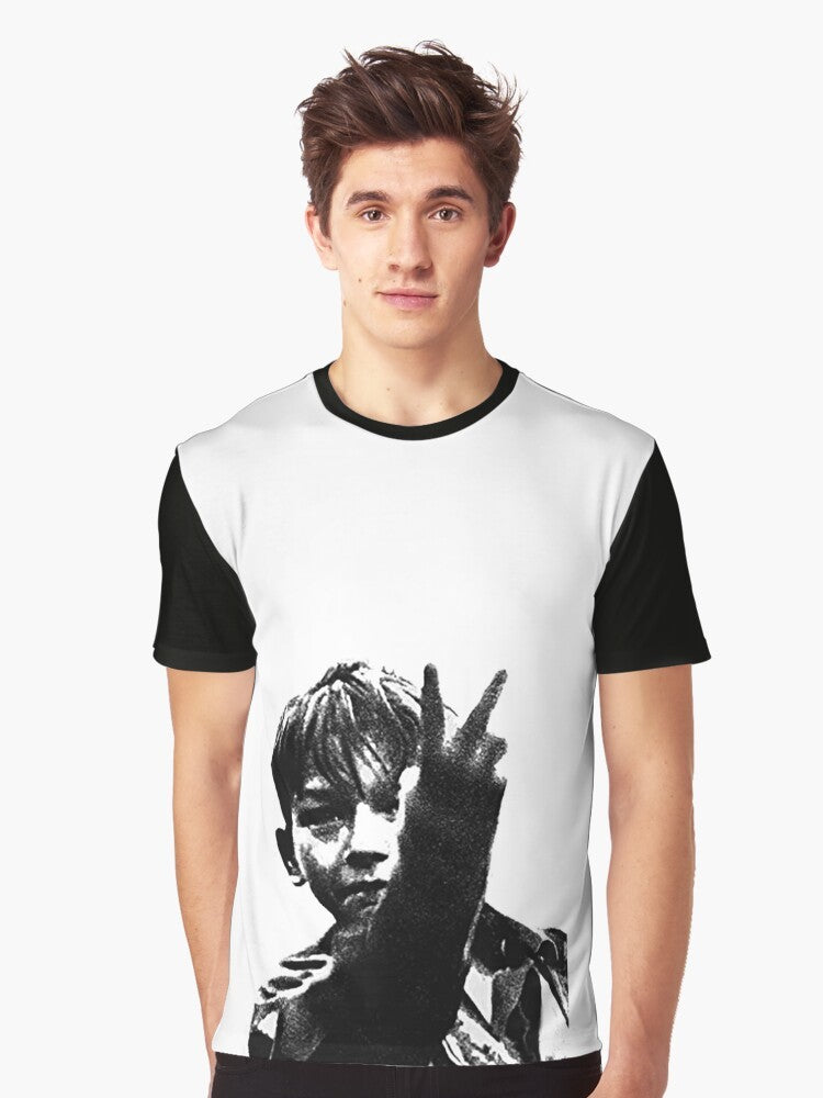 Retro graphic t-shirt featuring the movie Kes, which was set in Barnsley, England in 1969. - Men