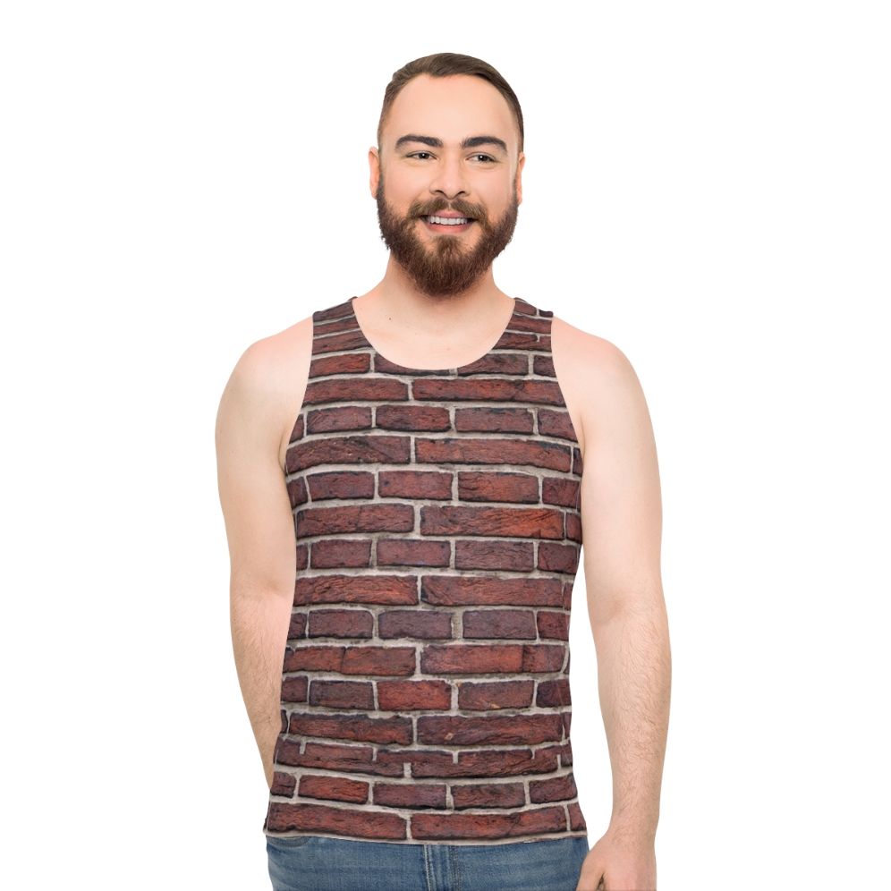 Brick wall unisex tank top - men