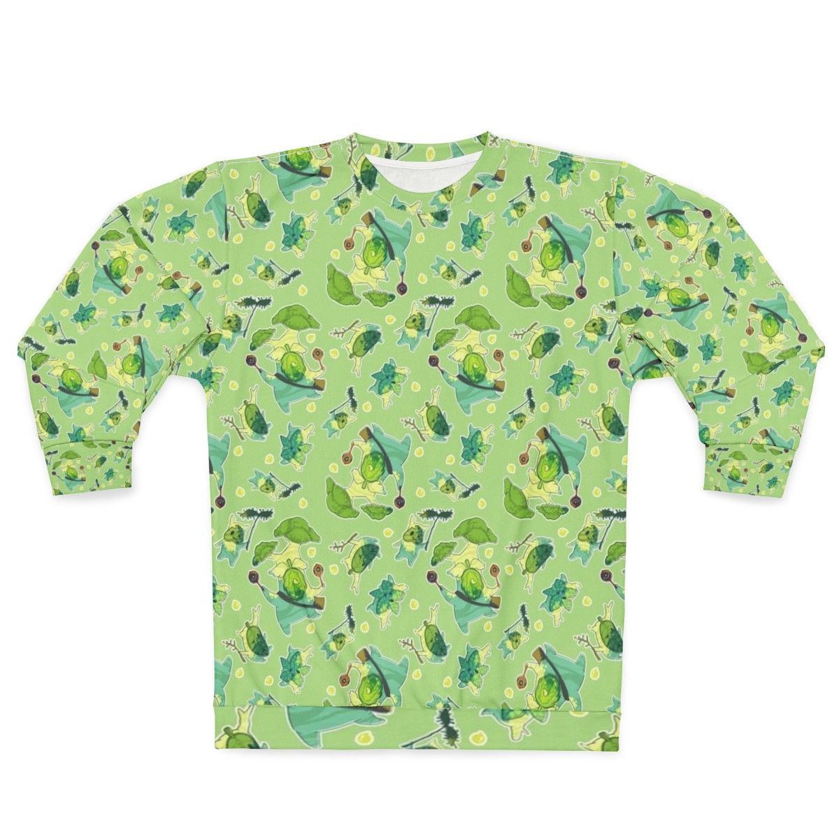 Korok Pattern Sweatshirt featuring a nature-inspired design from The Legend of Zelda