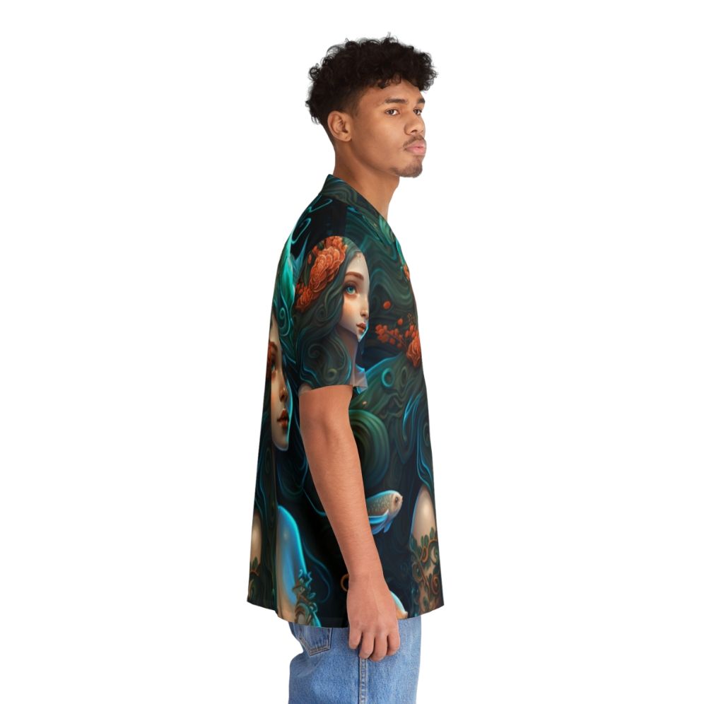 Mythical sea creatures Hawaiian shirt with fantasy beasts and enchanted animals - People Pight