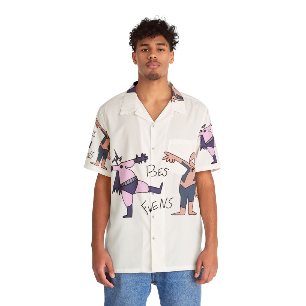 Bes Fwens Superhero Hawaiian Shirt - People Front