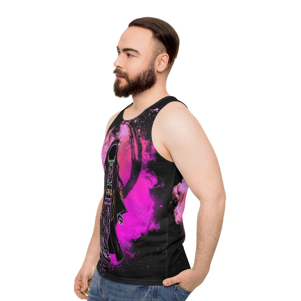 Anime Demon Slayer Unisex Tank Top Featuring Chosen Demon Design - men side