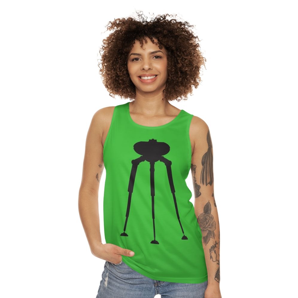 Tripod alien science fiction unisex tank top - women