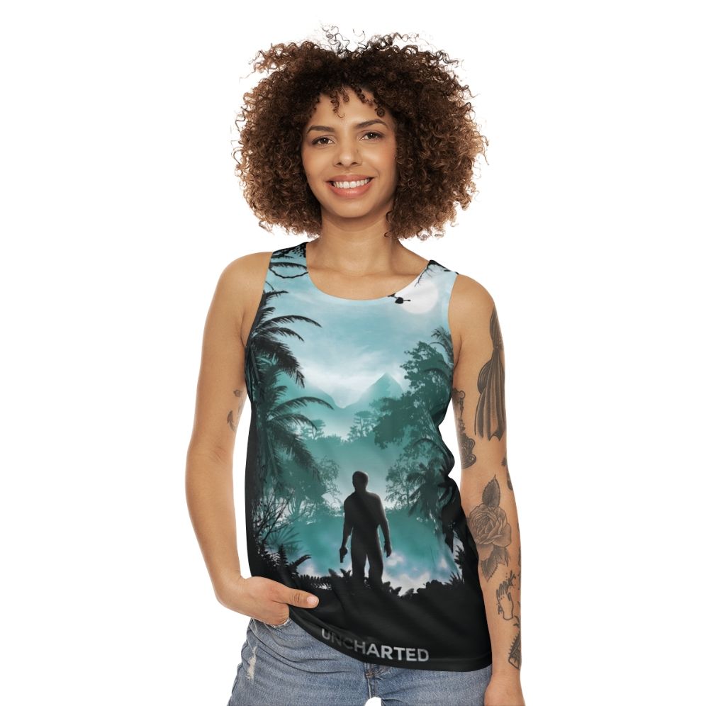 Uncharted Unisex Tank Top featuring Nathan Drake - women